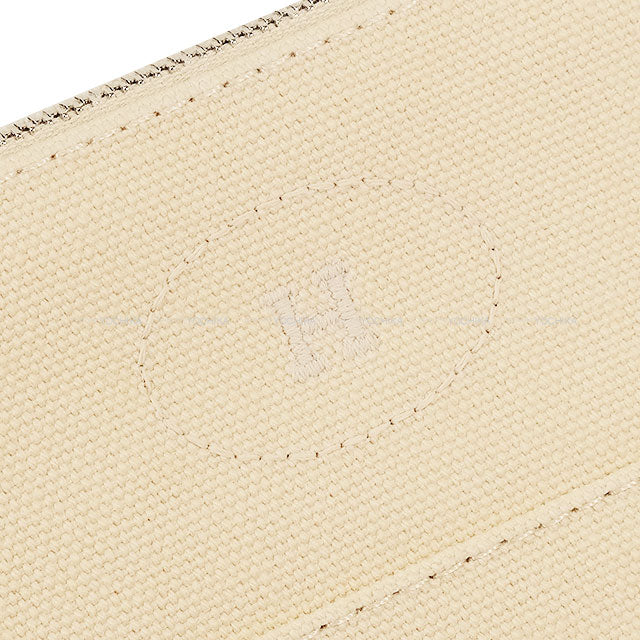 HERMES Pouch Bolide Pouch 20 mini Naturel/Orange Cotton100% Silver HW[BRAND NEW][Authentic]