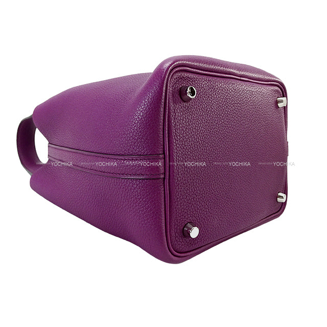 [Pre-loved] HERMES Handbag Picotin Lock 18 PM Anemone Taurillon Maurice Silver HW Stamp D[LIKE NEW][Authentic]