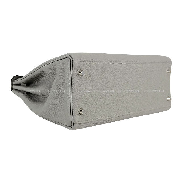 HERMES Shoulder bag Kelly32 Retourne Gris Mouette Veau Togo Silver HW Stamp A[EXCELLENT][Authentic]