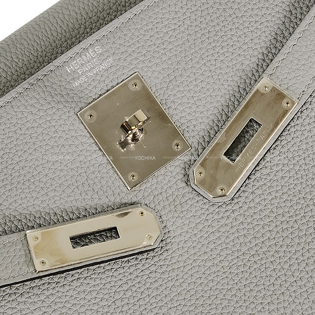 HERMES Shoulder bag Kelly32 Retourne Gris Mouette Veau Togo Silver HW Stamp A[EXCELLENT][Authentic]