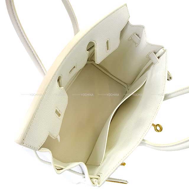[Pre-loved] HERMES Handbag Birkin25 Blanc (White) Veau Epsom Gold HW Stamp □K[LIKE NEW][Authentic]