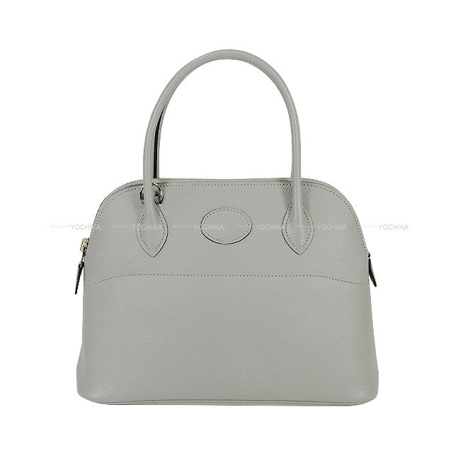[Pre-loved] HERMES Shoulder bag Bolide27 Gris Mouette Veau Epsom Silver HW Stamp A[LIKE NEW][Authentic]