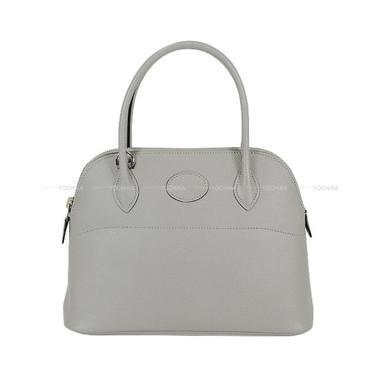 [Pre-loved] HERMES Shoulder bag Bolide27 Gris Mouette Veau Epsom Silver HW Stamp A[LIKE NEW][Authentic]