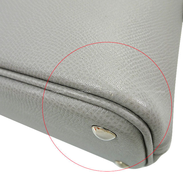 [Pre-loved] HERMES Shoulder bag Bolide27 Gris Mouette Veau Epsom Silver HW Stamp A[LIKE NEW][Authentic]