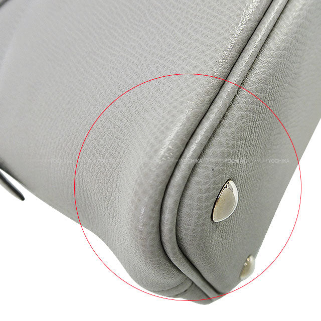 [Pre-loved] HERMES Shoulder bag Bolide27 Gris Mouette Veau Epsom Silver HW Stamp A[LIKE NEW][Authentic]