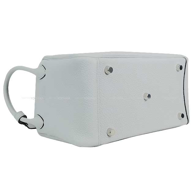 HERMES Shoulder bag Lindy 26 Bleu Pale Taurillon Clemence Silver HW Stamp C[EXCELLENT][Authentic]