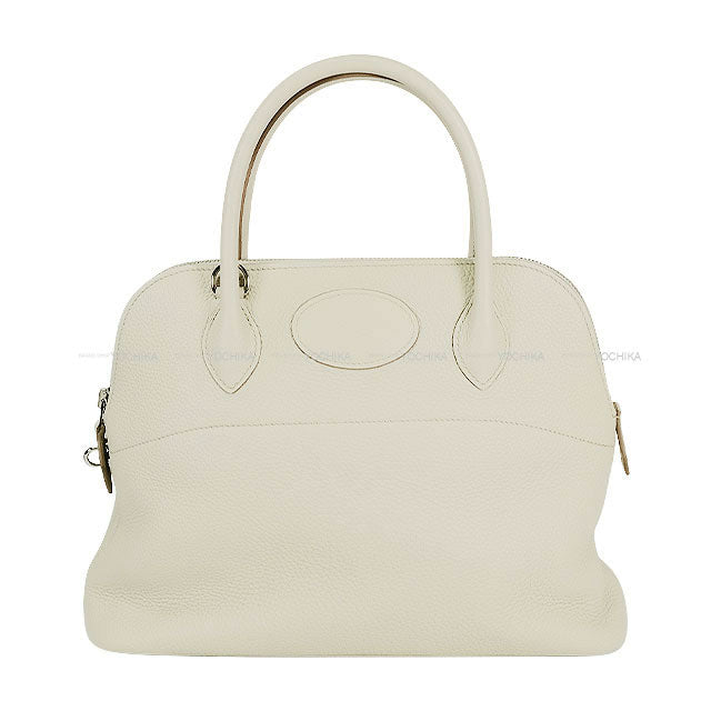 HERMES Shoulder bag Bolide31 Beton Taurillon Clemence Silver HW Stamp C[EXCELLENT][Authentic]