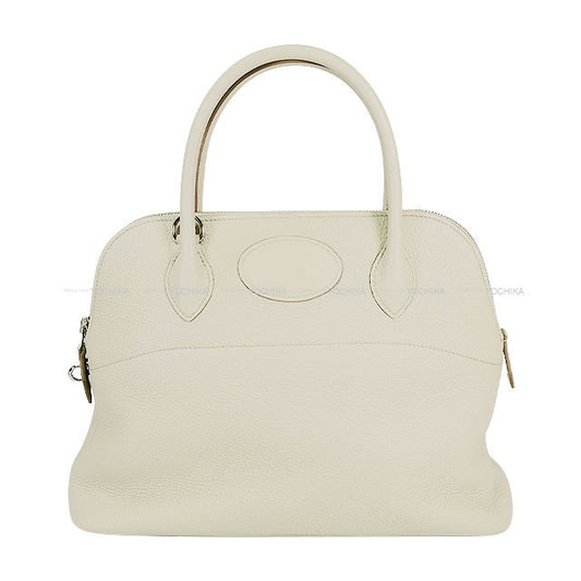 HERMES Shoulder bag Bolide31 Beton Taurillon Clemence Silver HW Stamp C[EXCELLENT][Authentic]