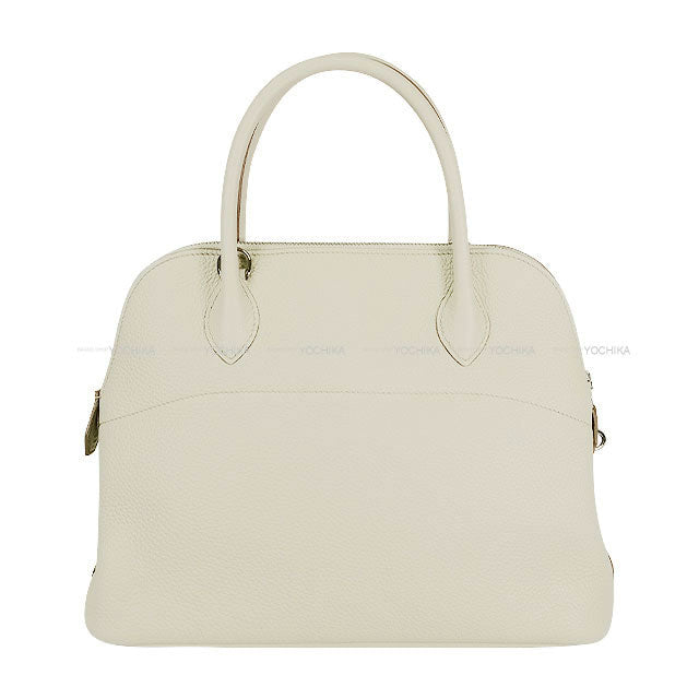 HERMES Shoulder bag Bolide31 Beton Taurillon Clemence Silver HW Stamp C[EXCELLENT][Authentic]