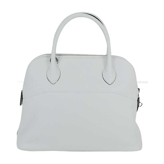 HERMES Shoulder bag Bolide31 Bleu Pale Taurillon Clemence Silver HW Stamp C[EXCELLENT][Authentic]