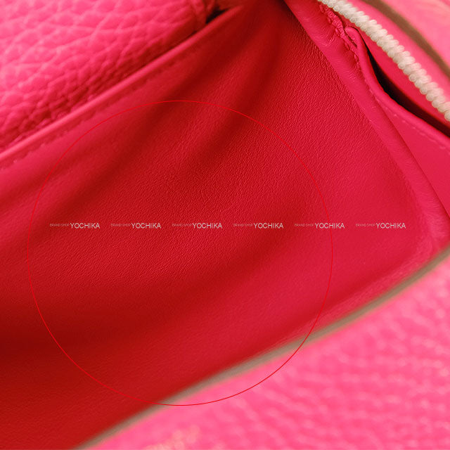 [Pre-loved] HERMES Shoulder bag Lindy mini 20 Rose Extreme Taurillon Clemence Silver HW Stamp Z[LIKE NEW][Authentic]