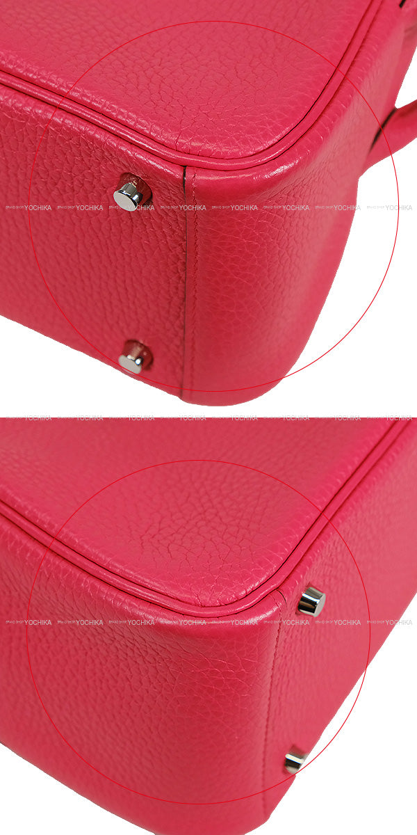 [Pre-loved] HERMES Shoulder bag Lindy mini 20 Rose Extreme Taurillon Clemence Silver HW Stamp Z[LIKE NEW][Authentic]