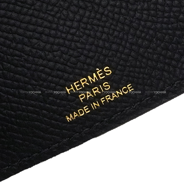 HERMES key case Barn 4-Key Holder Noir (Black) Veau Epsom Gold HW Stamp W[EXCELLENT][Authentic]