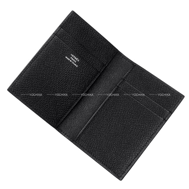 HERMES card holder MC2 Euclide Noir (Black) Veau Epsom Stamp B[EXCELLENT][Authentic]