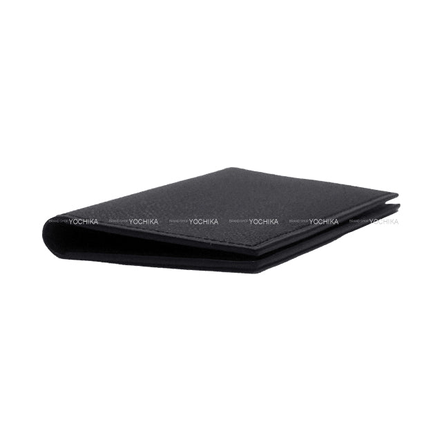 HERMES card holder MC2 Euclide Noir (Black) Veau Epsom Stamp B[EXCELLENT][Authentic]