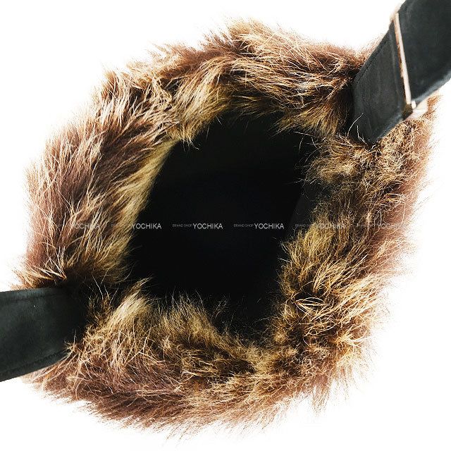 [Pre-loved] HERMES Shoulder bag Sac Toudou Noir (Black) Suede/Fur Silver HW[USED SA][Authentic]