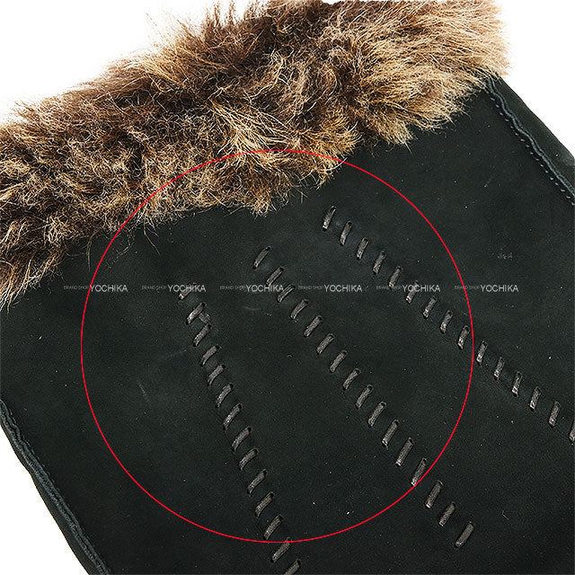 [Pre-loved] HERMES Shoulder bag Sac Toudou Noir (Black) Suede/Fur Silver HW[USED SA][Authentic]