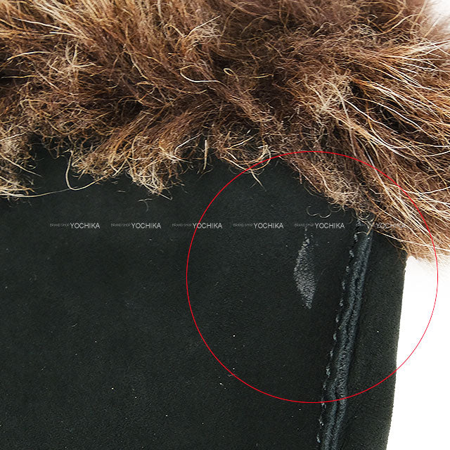 [Pre-loved] HERMES Shoulder bag Sac Toudou Noir (Black) Suede/Fur Silver HW[USED SA][Authentic]