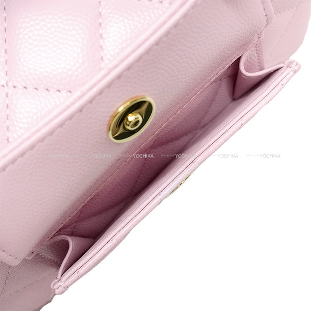 CHANEL Shoulder bag Top Handle Vanity Chain Matelasse Quilting COCO Pocket Mirror Pink Graind Calf(Caviarskin) Gold HW AP3017[BRAND NEW][Authentic]