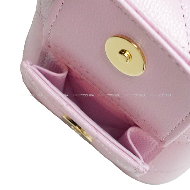 CHANEL Shoulder bag Top Handle Vanity Chain Matelasse Quilting COCO Pocket Mirror Pink Graind Calf(Caviarskin) Gold HW AP3017[BRAND NEW][Authentic]