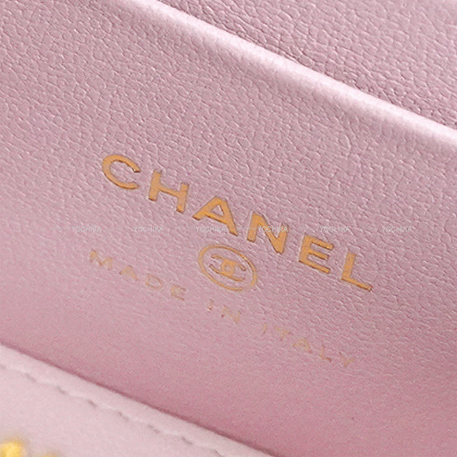 CHANEL Shoulder bag Top Handle Vanity Chain Matelasse Quilting COCO Pocket Mirror Pink Graind Calf(Caviarskin) Gold HW AP3017[BRAND NEW][Authentic]