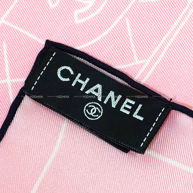 2024SS CHANEL scarf Coco mark Iconic Logo Pink Silk AA9820[BRAND NEW][Authentic]