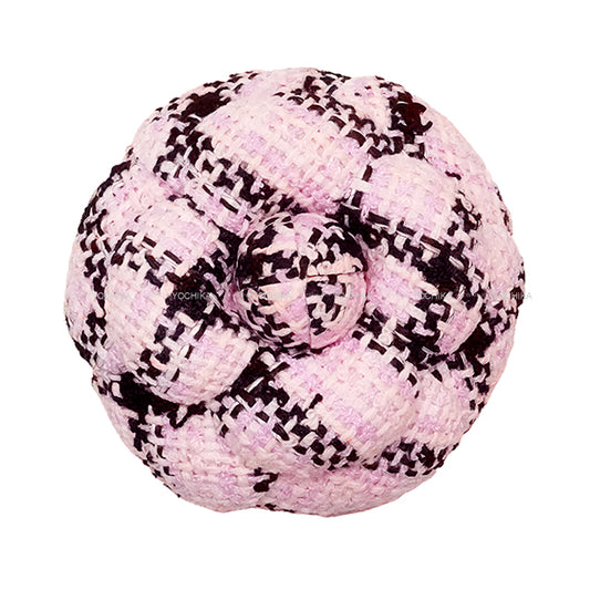 2025SS Preta Porter Collection CHANEL broach Corsage Coco mark Camellia Motif Pink/Noir (Black) Cotton AA9624[BRAND NEW][Authentic]