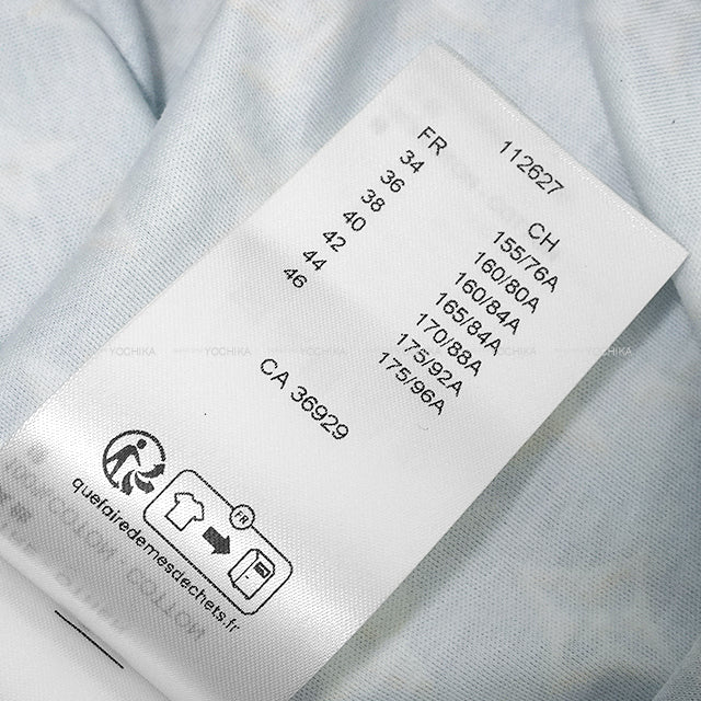 LOUIS VUITTON One‐piece dress Women's Monogram Tshirt Dress Neck Chain Light Blue/White/Yellow/Pink Cotton #XXL Gold HW 1ABYHV[EXCELLENT][Authentic]