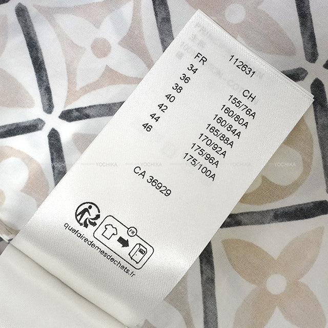 2023SS LOUIS VUITTON Blouse Women's Top Cape By the Pool Cropped Beige/Blanc (White)/Noir (Black) Cotton #38 1ABPW6[EXCELLENT][Authentic]