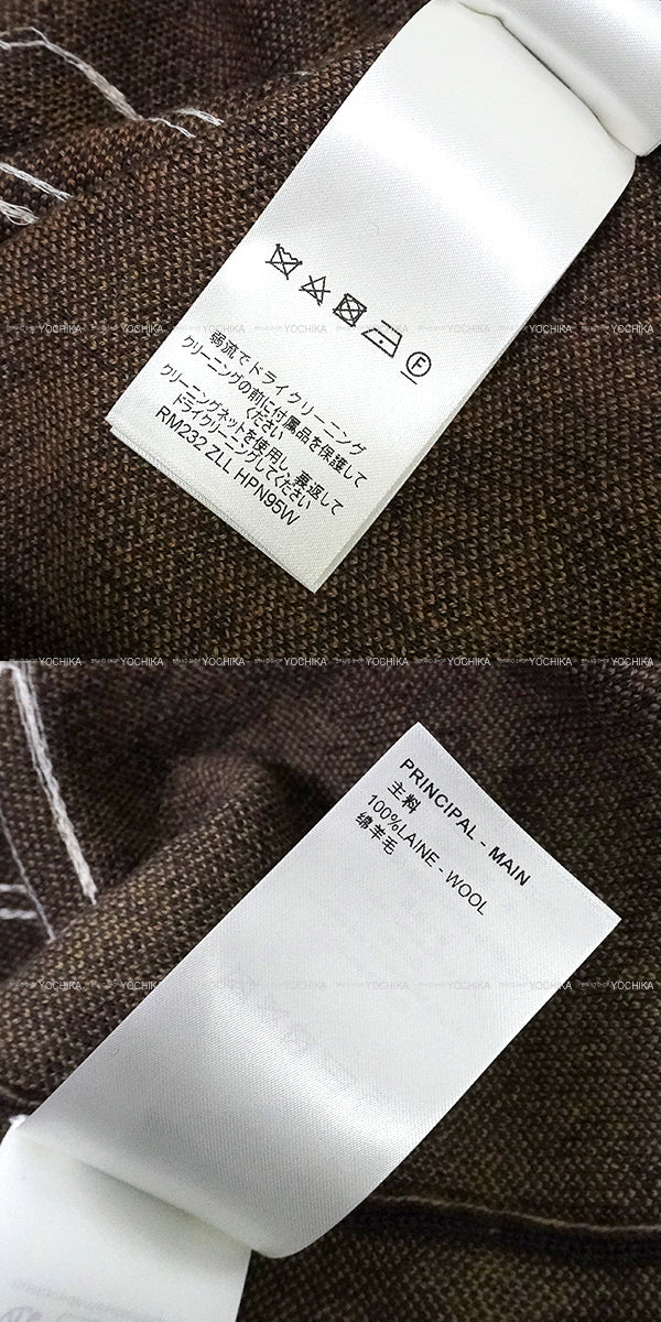 2023AW LOUIS VUITTON Knit Monogram Embroidery Graphite Crewneck Brown Wool #L 1ABXYU[EXCELLENT][Authentic]