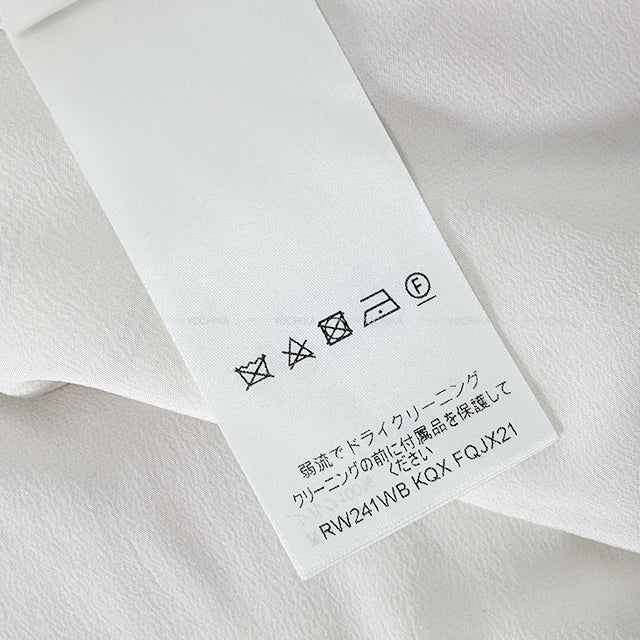 2024SS LOUIS VUITTON skirt Women's Mixed Stripe Tiered Pink/Blue/Blanc (White) Silk #38 1AFOEI[EXCELLENT][Authentic]