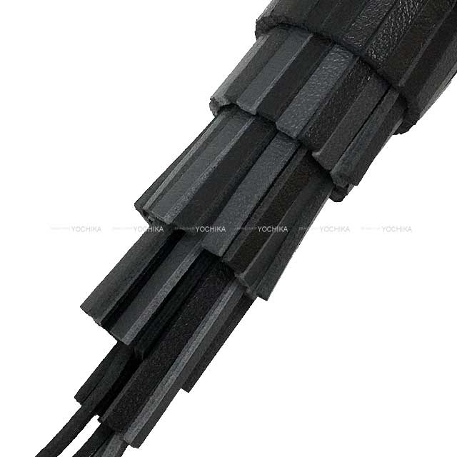 HERMES bag charm Chouette Owl Noir (Black)/Gris Misty/Alezan Agneau Milo/Veau Epsom Stamp W[EXCELLENT][Authentic]