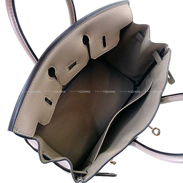 [Pre-loved] HERMES Handbag Birkin25 Gris Asphalte Taurillon Novillo Silver HW Stamp Y[USED SA][Authentic]