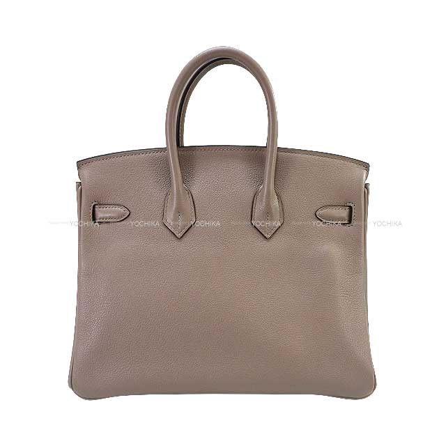 [Pre-loved] HERMES Handbag Birkin25 Gris Asphalte Taurillon Novillo Silver HW Stamp Y[USED SA][Authentic]