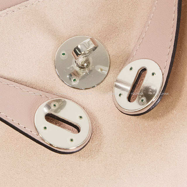 HERMES Shoulder bag Lindy 26 Glycine Veau Swift/Grizzly Silver HW Stamp X[EXCELLENT][Authentic]