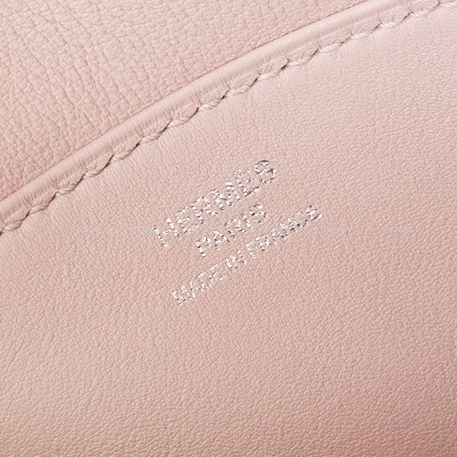 HERMES Shoulder bag Lindy 26 Glycine Veau Swift/Grizzly Silver HW Stamp X[EXCELLENT][Authentic]