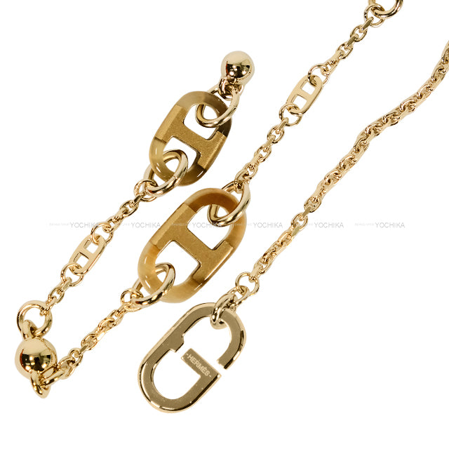 HERMES necklace Sur Mer Au Cur du Faubourg Choker Clochette Gold Buffalo Horn/Metal Gold HW[EXCELLENT][Authentic]