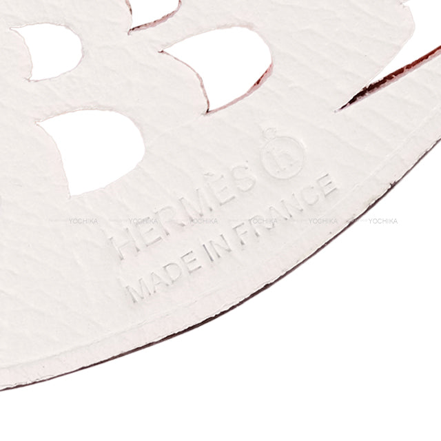 HERMES bag charm Petit H Key Ring Parrot & Heart Inseparable Gris Mouette/Black/Rouge Casaque/White/Chocolat/Terre Battue Veau Togo/Veau Epsom[EXCELLENT][Authentic]