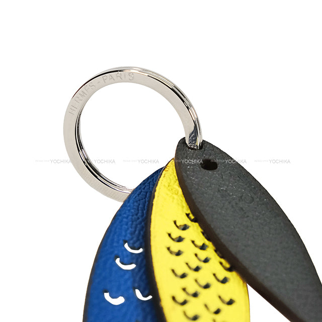 HERMES bag charm Petit H Key Ring Fish White/Bleu France/Bleu Frida/Souffle/Rose Extreme/Gris Mistral Taurillon Clemence/Veau Togo/Veau Epsom Silver HW[EXCELLENT][Authentic]