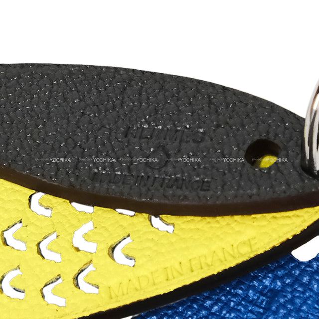 HERMES bag charm Petit H Key Ring Fish White/Bleu France/Bleu Frida/Souffle/Rose Extreme/Gris Mistral Taurillon Clemence/Veau Togo/Veau Epsom Silver HW[EXCELLENT][Authentic]