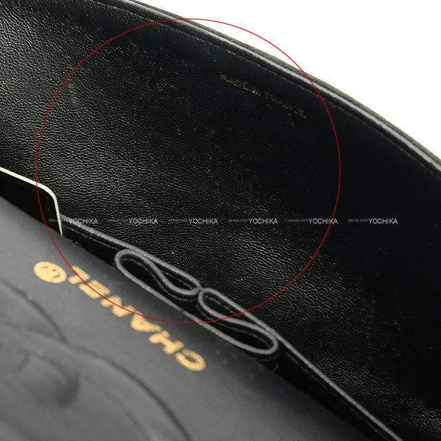 [Pre-loved] CHANEL Shoulder bag Chain W Flap 25 Bag V-Stitch Chevron COCO Mark Vintage Noir (Black) Suede cal Silver HW[USED AB][Authentic]