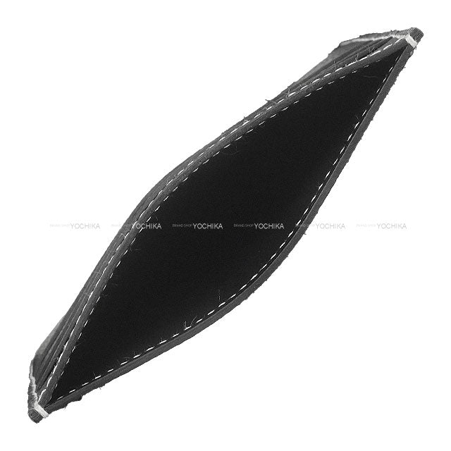 HERMES card holder Card Holder Porte-Car 7cc H Sellier Noir (Black) Veau Epsom Stamp W[BRAND NEW][Authentic]