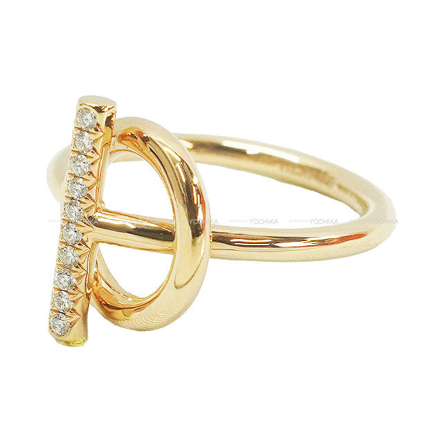 HERMES ring Ring Echappee PM Pink gold K18PG/Diamond #52 H219691B00046[EXCELLENT][Authentic]