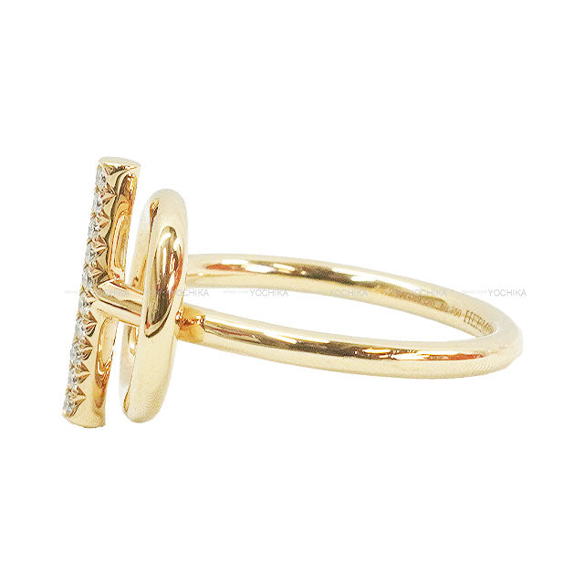 HERMES ring Ring Echappee PM Pink gold K18PG/Diamond #52 H219691B00046[EXCELLENT][Authentic]