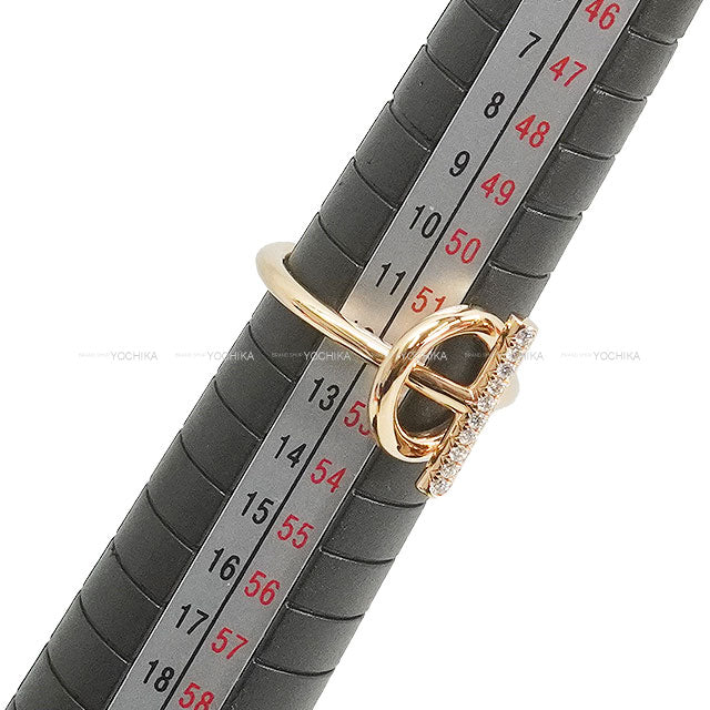 HERMES ring Ring Echappee PM Pink gold K18PG/Diamond #52 H219691B00046[EXCELLENT][Authentic]