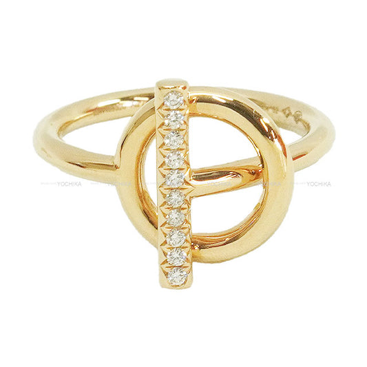 HERMES ring Ring Echappee PM Pink gold K18PG/Diamond #52 H219691B00046[EXCELLENT][Authentic]