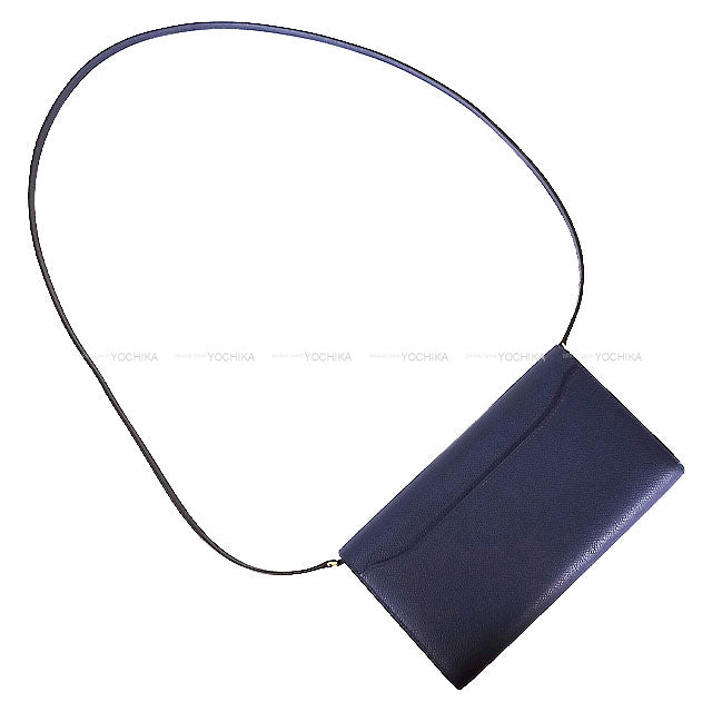 HERMES long wallet Constance Long wallet To Go Bleu Saphir Veau Epsom Gold HW Stamp W[BRAND NEW][Authentic]