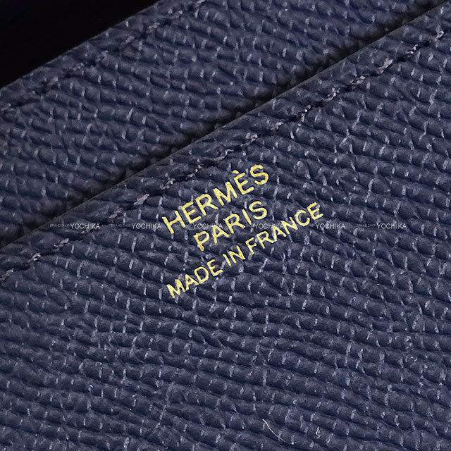 HERMES long wallet Constance Long wallet To Go Bleu Saphir Veau Epsom Gold HW Stamp W[BRAND NEW][Authentic]