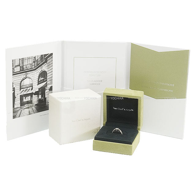 Van Cleef & Arpels ring SOLITAIRE Estelle Silver Pt950/Diamond #48 VCARG30048[ALMOST NEW][Authentic]