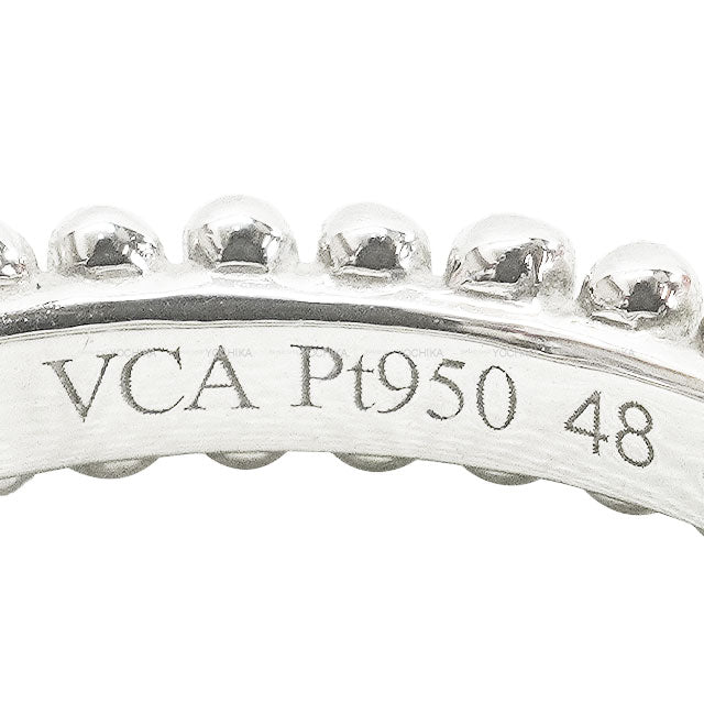 Van Cleef & Arpels ring SOLITAIRE Estelle Silver Pt950/Diamond #48 VCARG30048[ALMOST NEW][Authentic]